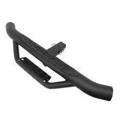 Go Rhino Dominator Hitch Step - Black featuring a black rifle stock with white background