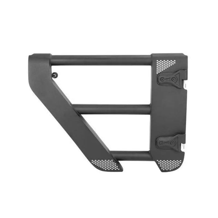 Black plastic chair with metal frame - Go Rhino Jeep 18-21 Wrangler JLU/20-21 Gladiator JT Trailline Replacement Rear Tube Door.