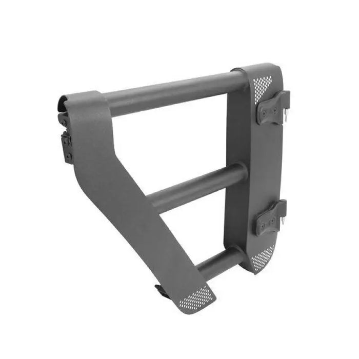 Black metal bracket on white background for Go Rhino Jeep 18-21 Wrangler JLU/20-21 Gladiator JT Trailline Replacement Rear Tube Door.