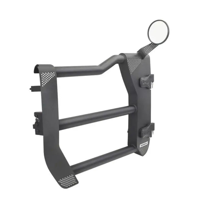 Front view black metal wall mounted mirror for Go Rhino Jeep 18-21 Wrangler JLU/20-21 Gladiator JT Trailline Replacement Front Tube Door.