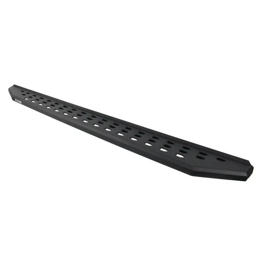 Black plastic rail with four holes on Go Rhino RB20 running boards