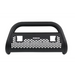 Black bumper with white grille on Go Rhino RC2 LR Frame - 3in - Bottom mount - Tex Blk for crew cab pickup.