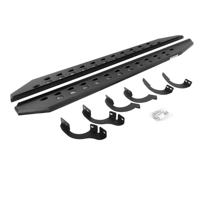 Go Rhino 14-22 Toyota 4Runner (No Ltd/Nghtshd) RB20 Slim Running Boards Kit (w/Brackets) - Tex. Blk