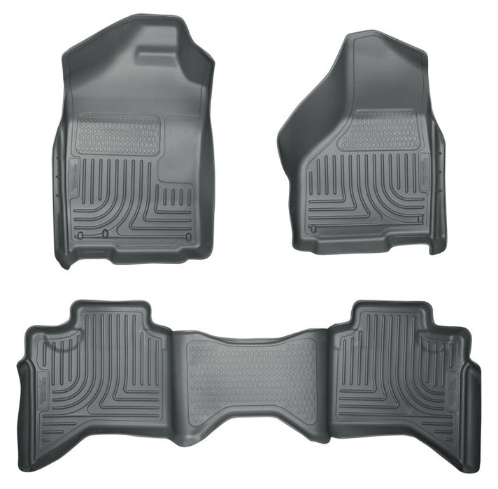 Husky Liners 03-08 Dodge Ram 1500/2500/3500 Quad Cab WeatherBeater Combo Gray Floor Liners