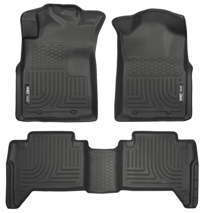 Husky liners 05-13 toyota tacoma weatherbeater combo black floor liners - all weather floor mats for cars