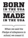 Husky liners 07-10 jeep wrangler rear cargo liner displaying ’born in the usa’ slogan