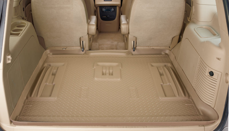 Husky liners jeep wrangler rear cargo liner with trunk open