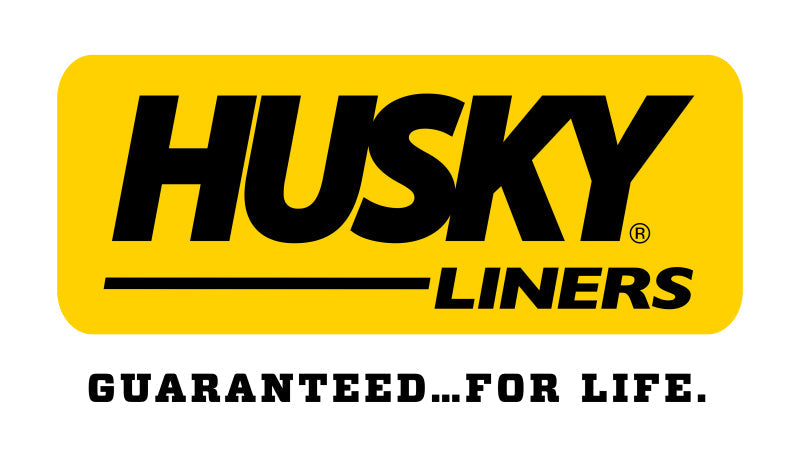 Husky liners guarantee for life logo on classic style black floor liners for toyota fj cruiser