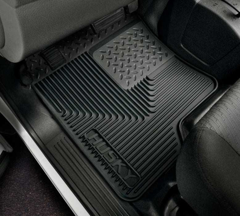 Husky liners heavy duty black 2nd row floor mats for chevrolet silverado extended cab pickup