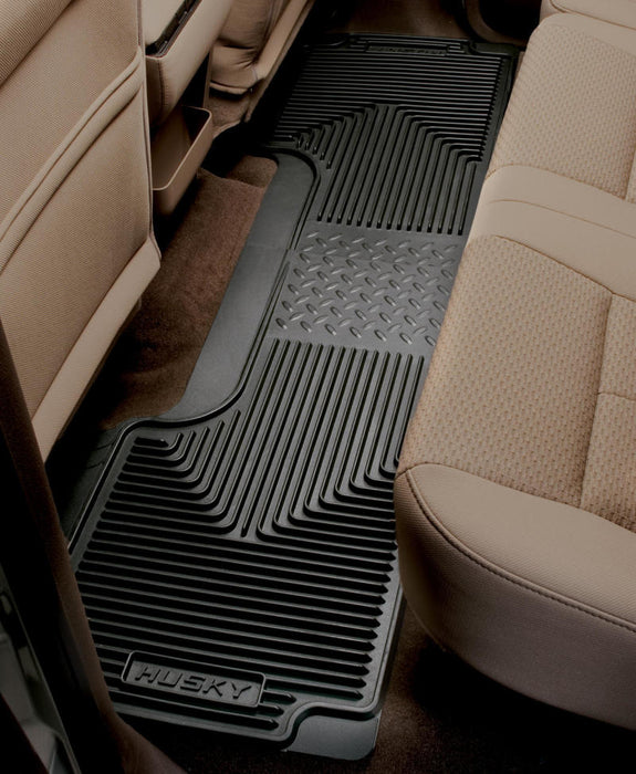 Husky liners heavy duty black 2nd row floor mat for chevrolet silverado extended cab pickup