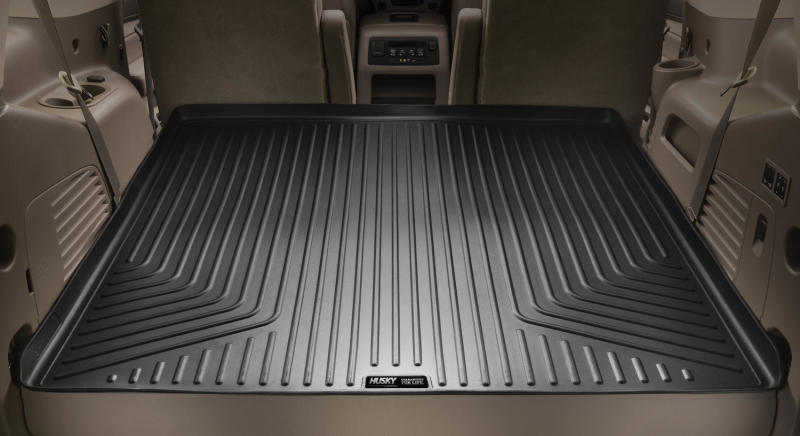 Husky liners 19-24 jeep wrangler jlu weatherbeater black rear cargo liner with trunk tray open