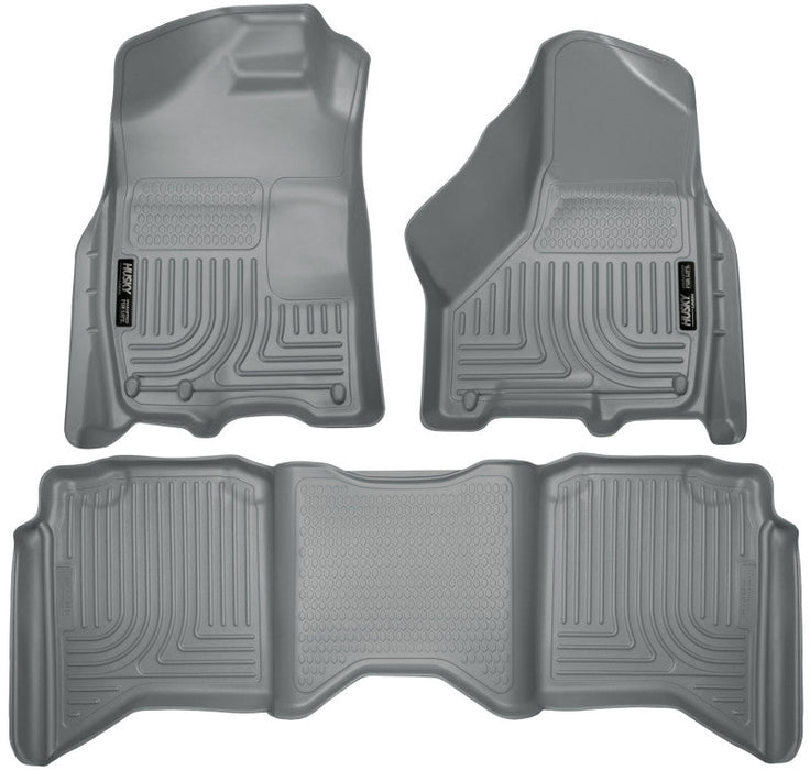 Husky Liners 2012 Dodge Ram 1500/2500/3500 Crew Cab WeatherBeater Combo Gray Floor Liners