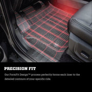 Red laser reflecting on the floor of a car with husky liners 2022 jeep grand cherokee weatherbeater black floor liner