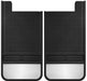 Universal 12in wide black rubber rear mud flaps with metal door handles for chevrolet silverado & cadillac escalade