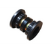 Black plastic pipe fitting for ICON adjustable track bar kit.