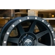 ICON 17in Compression/Alpha/Rebound Wheel Rock Ring Kit (20 Bolt) - black spoke wheel