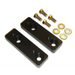 Black metal brackets with brass hardware for ICON 2005+ Toyota Tacoma / 07-09 Toyota FJ Sway Bar Relocation Kit.