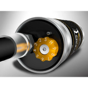Black and yellow light bulb with white light in ICON 2.5 Series Shocks VS RR CDCV for Toyota Tacoma.