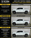 White truck with varied side stripes: icon 2007+ toyota tundra rxt add in leaf