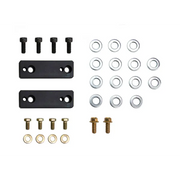 Metal nuts and bolts close up in ICON Sway Bar Relocation Kit.