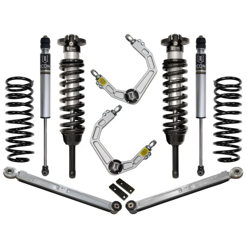 ICON 2010+ Toyota FJ/4Runner Front and Rear Coils and Shocks with Billet UCA
