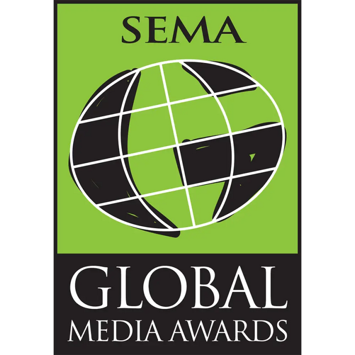 Global Media Awards logo displayed on ICON 2018+ Jeep Wrangler JL 2.5in Stage 1 Suspension System.