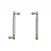 Stainless and brass door handles on sway bar link kit for Jeep Wrangler and Gladiator.