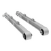 Pair of stainless rear bumpers for BMW E-Type shown in ICON 2021+ Ford Bronco rear lower link kit.