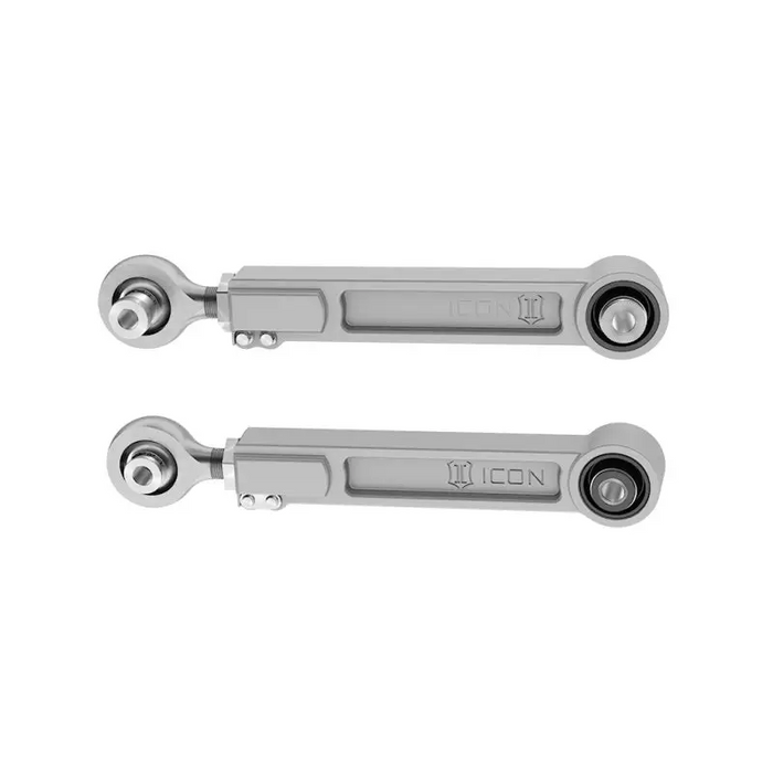 Stainless steel door handles on Ford Bronco Billet Rear Upper Adjustable Link Kit