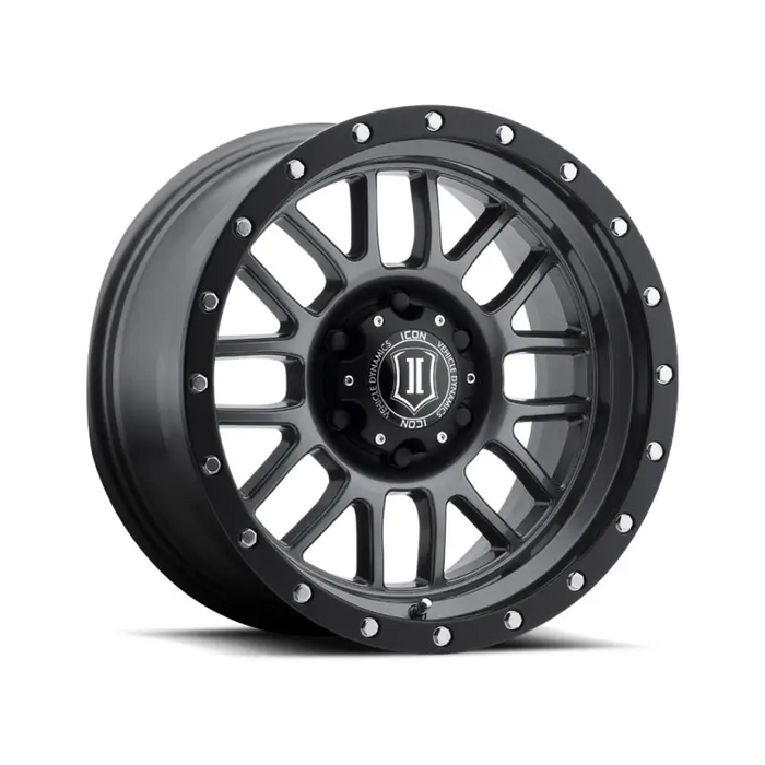 ICON Alpha 17x8.5 Gun Metal Wheel with Black Center