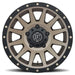 Black and tan ICON Compression 17x8.5 bronze wheel with center detail.