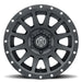 ICON Compression 18x9 Satin Black Wheel - Jeep Wrangler & Ford Bronco