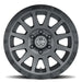 Black Ion Wheel with Double Black Center - ICON Compression 18x9 6x5.5 0mm Offset 5in BS