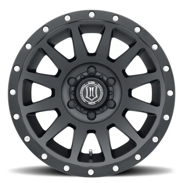 ICON Compression 18x9 black wheel on white background