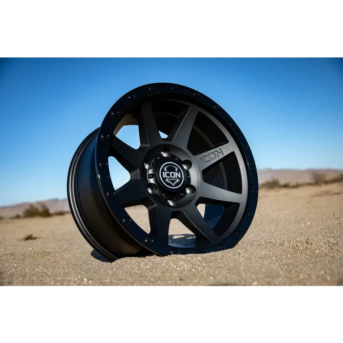 ICON Rebound 17x8.5 5x5 -6mm Offset Double Black Wheel in Desert