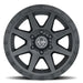 Black ion wheels displayed on Icon Rebound 17x8.5 6x5.5 0mm Offset Double Black Wheel.