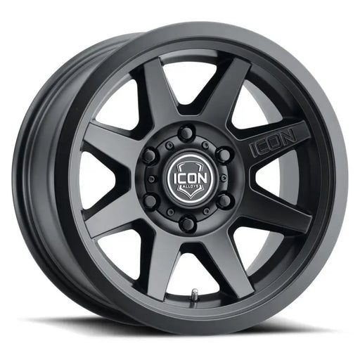 ICON Rebound 17x8.5 Satin Black Wheel with 106.1mm Bore.