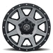 ICON Rebound 18x9 Titanium Wheel - Black and Gray Finish