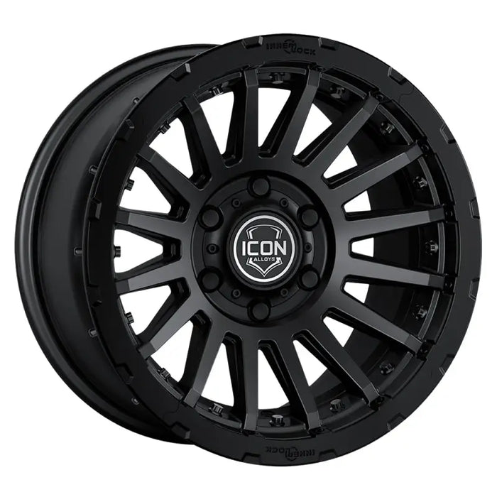 Black Widow Ion Wheels on ICON Recon Pro 17x8 Satin Black Wheel