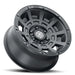 Icon Alloys Thrust 17x8 Satin Black Wheel on White Background