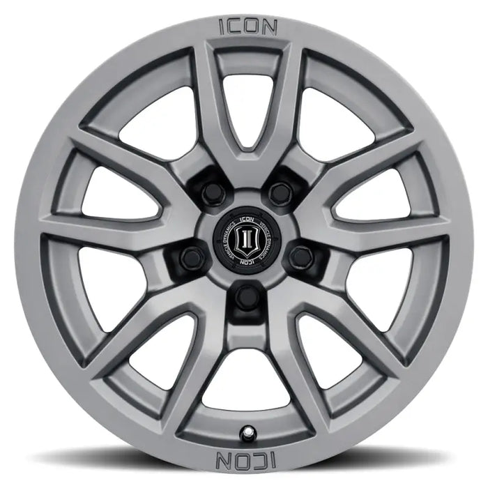 Gray car front wheel featuring icon vector 5 17x8.5 5x150 25mm offset 5.75in bs 110.1