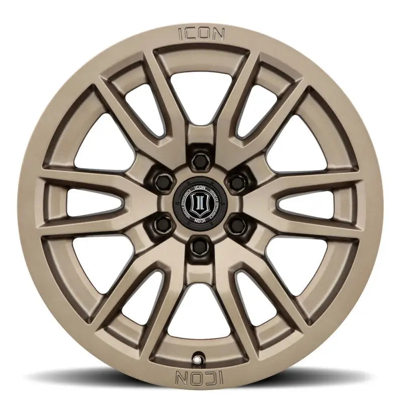 ICON Vector 6 17x8.5 6x5.5 0mm Offset 4.75in BS 106.1mm Bore