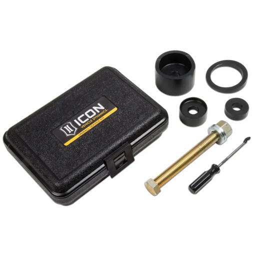 ICON On Vehicle Uniball Replacement Tool Kit with plastic case and tube.