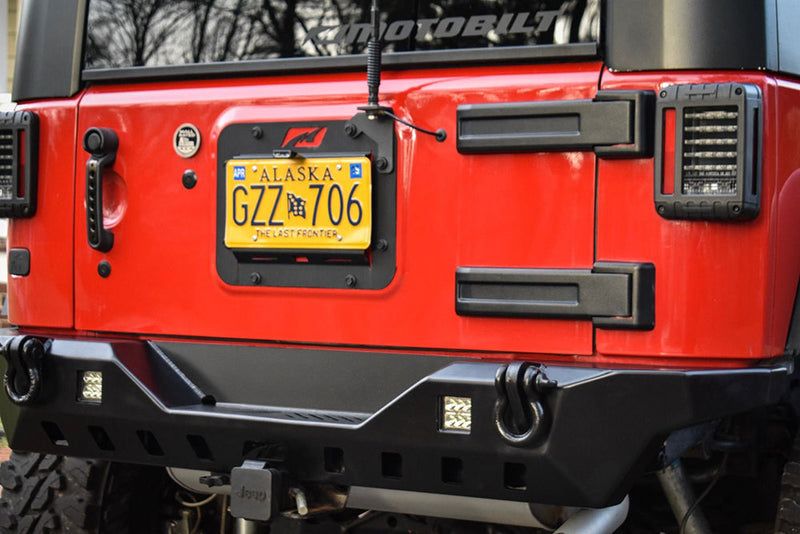Crusher Rear Bumper w/ Light Mounts for Jeep JK / JKU