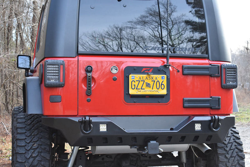 Crusher Rear Bumper w/ Light Mounts for Jeep JK / JKU