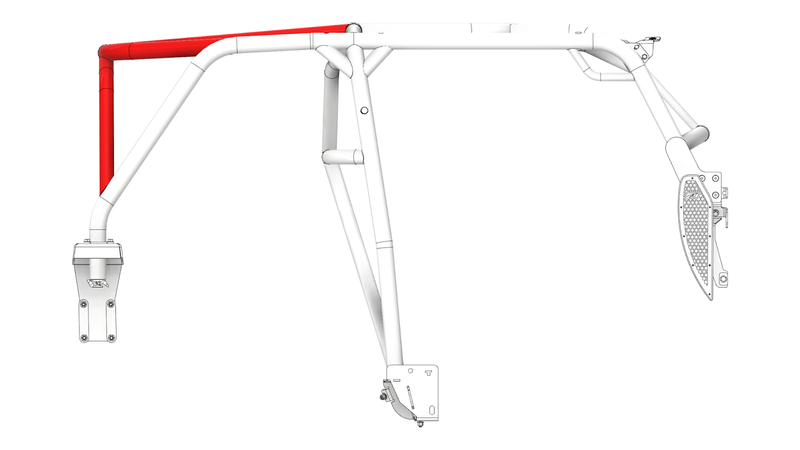 Rear Seat Upper Tube Kit Add-On for Jeep JK 2 Door Roll Cage System