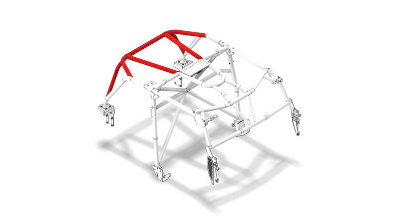 Rear Seat Upper Tube Kit Add-On for Jeep JK 2 Door Roll Cage System