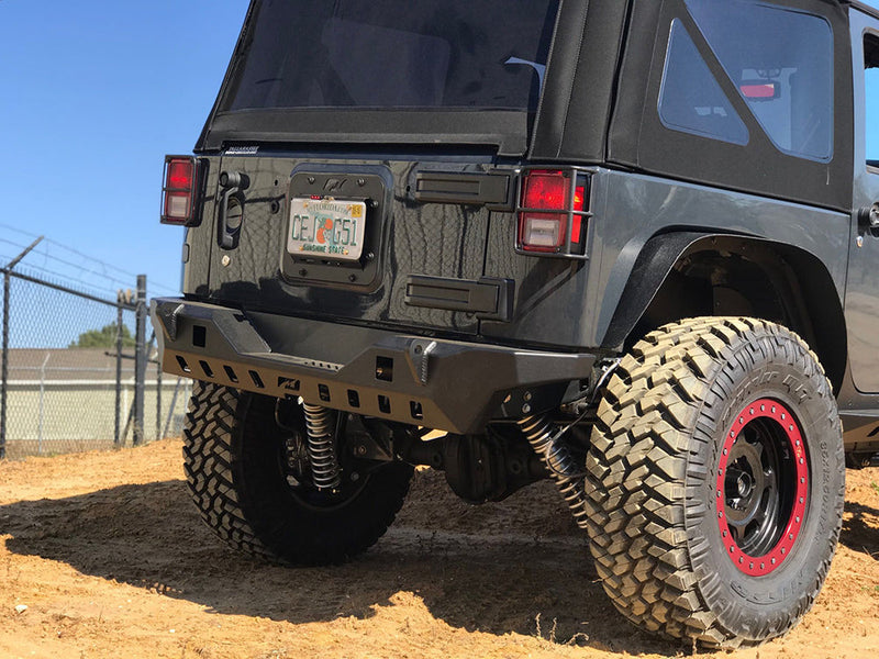 Crusher Rear Bumper w/ Light Mounts for Jeep JK / JKU