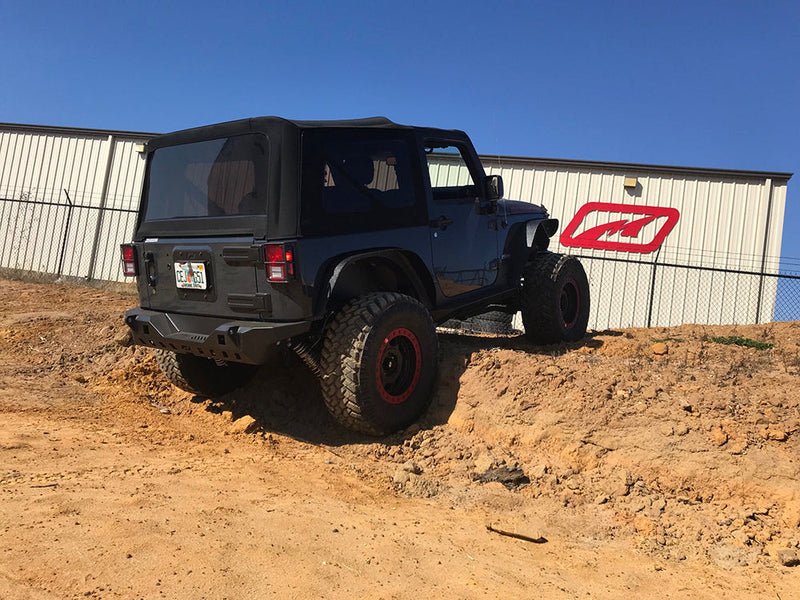 Crusher Rear Bumper w/ Light Mounts for Jeep JK / JKU