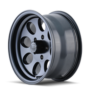 Ion type 171 17x9 matte black wheel with black rim